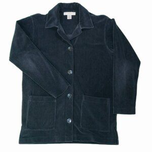 Geoffrey Beene Classic Black Corduroy Jacket Size S